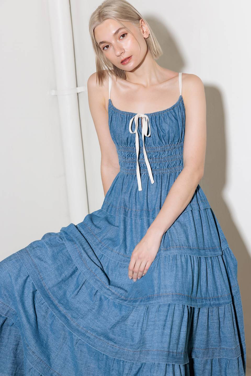 ETERNAL DESIRE DENIM MIDI DRESS Flying Tomato